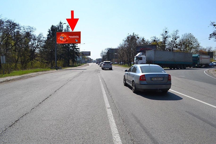 Billboard Kharkiv,  Simferopol's'ke sose-sel. Visokij-post Policii-praporec' No4 (viizd iz mista)