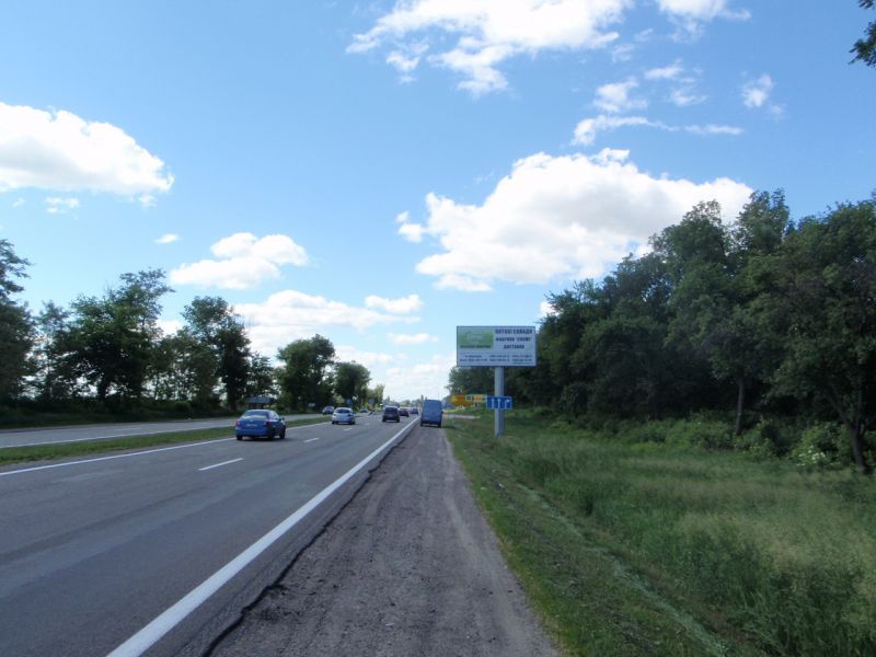 Билборд Киев трассы,  траса М-05 Київ-Одеса, км 78+050 право, за 840м до КПП ДАІ Біла Церква, за 270м до повороту на с. Терезино