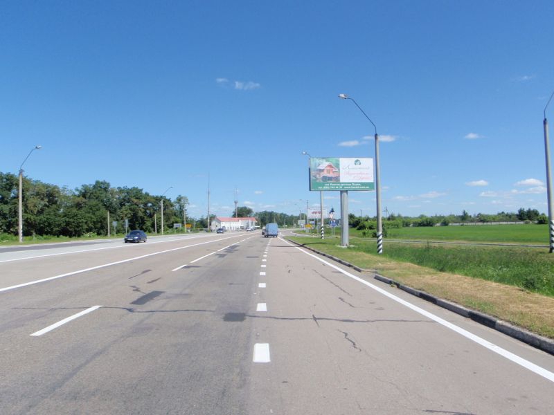 Билборд Киев трассы,  траса М-05 Київ-Одеса, км 79+085 ліво, за 250м до КПП ДАІ Біла Церква, через 260м після АЗС БРСМ та AMIC Energy