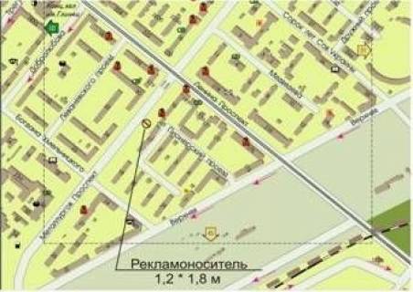 Ситилайт A в Запорожье, 1.8x1.2  пр. Металлургов № 1 схема