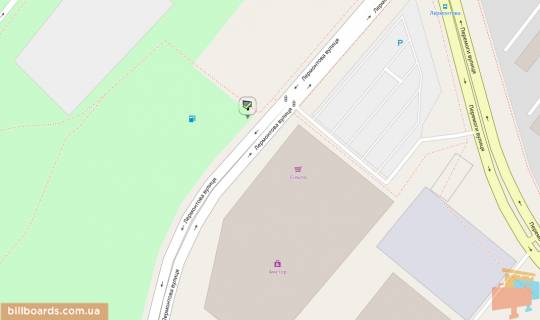 Призма  в Запорожье ул. В'ячеслава Зайцева (Лермонтова) - Вознесеновский парк (напротив ТЦ - 110258 схема