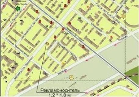 Ситилайт B в Запорожье, 1.8x1.2  пр. Металлургов № 2 схема