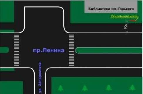 Призма A в Запорожье, 3x6  пр. Ленина, 142  Областная библиотека - 222601 схема