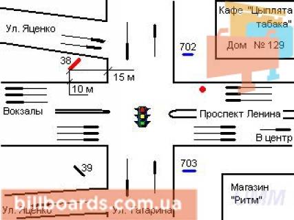 Призма  в Запорожье пр. Ленина - ул. Гагарина - 110215 схема