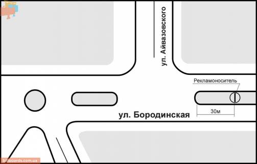 Білборд, Бігборд (Борд)   у Запоріжжі ул. Иванова 99 схема