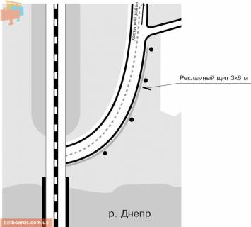 Білборд, Бігборд (Борд)   у Запоріжжі ул. Демократическая схема