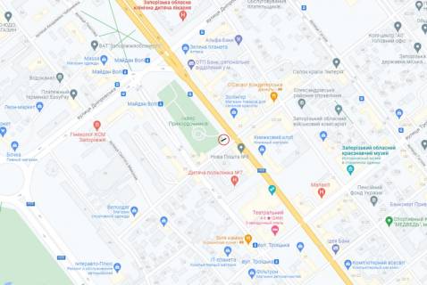 Призма A в Запорожье, 6x3  пр. Соборний  вул. Левка Лук’яненка (Тургенєва), призма - 109494 схема