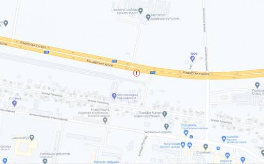 Білборд, Бігборд (Борд)  B у Запоріжжі, 6x3  вул. Тиражна, після повороту на Осипенківський схема