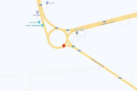 Билборд B в Запорожье, 6x3  тр Дніпро-Запоріжжя, виїзд, кільце вул.Зачиняєва схема