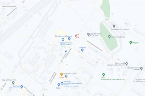Билборд B в Запорожье, 6х3  вул.Товариська, напроти ринку Бородинський схема