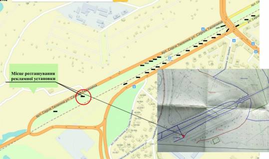 Билборд A в Запорожье ул.Величара (Тюленіна), въезд на мост Інженера Преображенського схема
