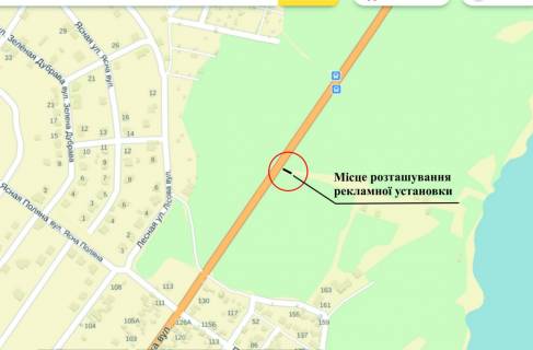 Билборд A в Запорожье Петра Сагайдачного вул. (Бородінська), ул.княгини Ольги, въезд на Великий Луг схема