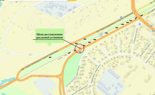 Билборд A в Запорожье ул.Величара (Тюленіна), Набережная магистраль схема