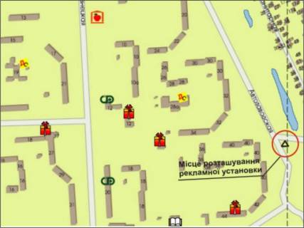 Билборд A в Запорожье Автозаводская - Совхозная (Южный-Космический) схема