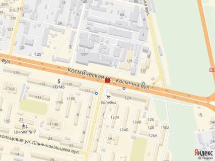 Призма  в Запорожье ул. Космическая, перекресток с ул. Чумаченко, выезд из города - 291337 схема