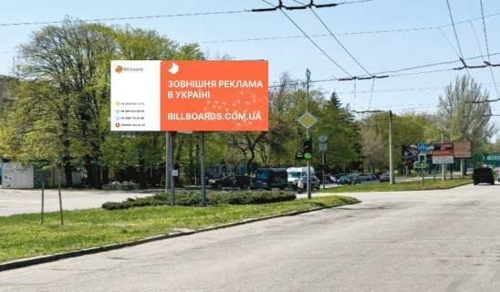 Билборд A в Запорожье, 6x3  вул. Космічна, перехрестя з вул. Чумаченко, вїзд у місто фото 1