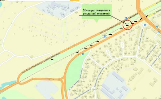 Билборд  в Запорожье ул.Тюленина, в сторону ул.Победы, 7 схема