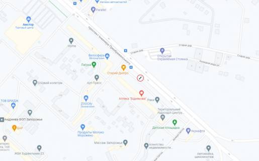 Билборд B в Запорожье, 6x3  пр.інж.Преображенського (Радянський), зупинка транспорту схема