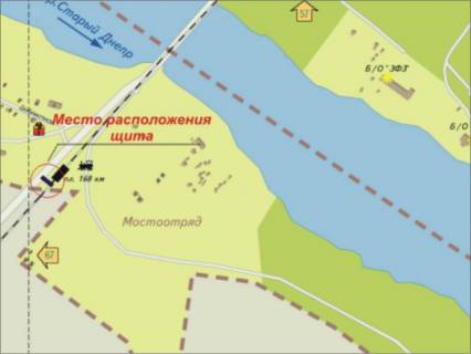 Билборд A в Запорожье Хортицкий р-н, въезд на мост Преображенского схема