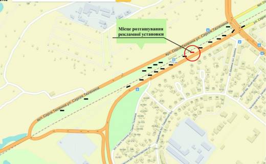 Билборд A в Запорожье, 6х3  вул.Величара (Тюленіна), в сторону вул.Перемоги, перед поворотом схема