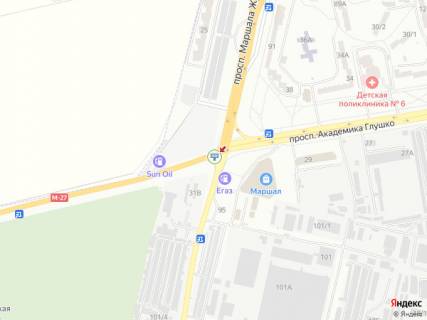 Билборд A в Одессе, 3х6  Небесної Сотні просп. (Маршала Жукова просп.).  (розподільча смуга) - Князя Ярослава Мудрого просп. (Академіка Глушка просп.) схема