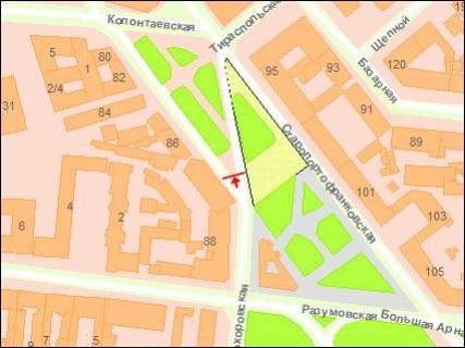 Билборд A в Одессе, 3х6  вул. Корольова -вул. Левітана  - Into-Sana схема