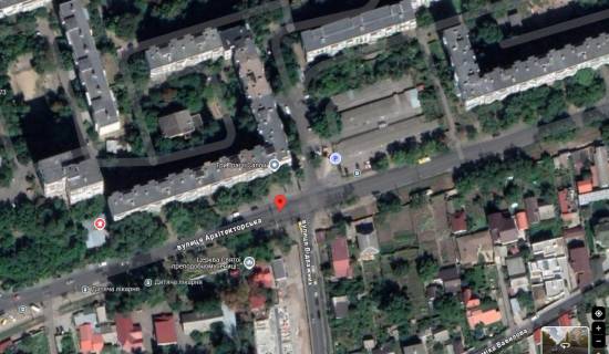 Билборд A в Одессе, 3х6  вул. Архітекторська, 61 - вул. Відважний (поворот на Царське селище) схема