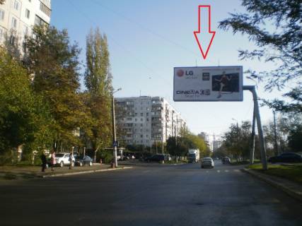 Билборд A в Одессе, 3х6  вул. Архітекторська, 61 - вул. Відважний (поворот на Царське селище) фото 1
