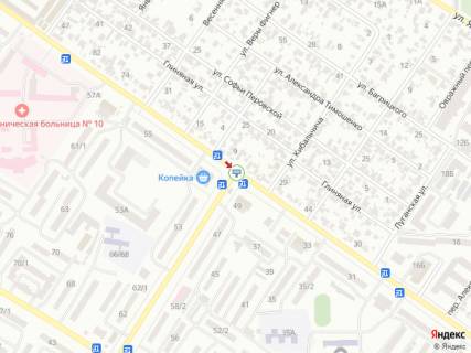 Білборд, Бігборд (Борд)  A у Одесі, 3х6  Вадатурського Олексія вул. (Маршала Малиновського)., 49 - Івана та Юрія Лип вул. (Гайдара) схема