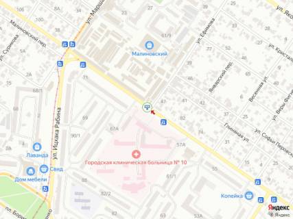 Билборд B в Одессе, 3х6  Вадатурського Олексія вул. (Маршала Малиновського)., 61 - Єфімова ул. (автостоянка) схема