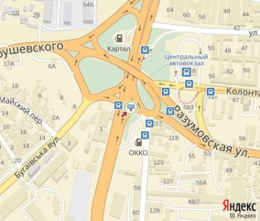 Билборд A в Одессе, 3х6  Балківська вул., 117 (АЗС "ОККО", "Автовокзал") схема
