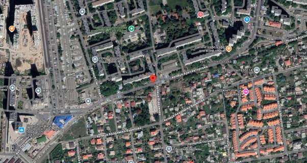Билборд B в Одессе, 248714  вул. Архітекторська, 61 - вул. Відважний (поворот на Царське селище) схема