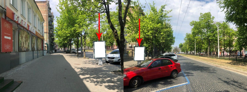 Ситилайт B в Днепр (Днепропетровск), 1.2х1.8  просп. Дмитра Яворницького (Карла Маркса), 109, напрямок до вул.Степана Бандери (Шмідта) фото 1