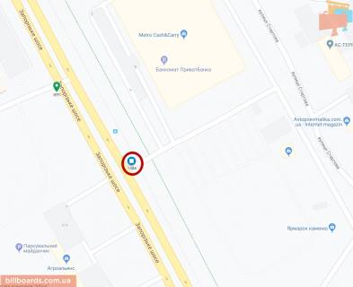 Білборд, Бігборд (Борд)  A у Дніпро (Дніпропетровськ), 6х3  вул. Павлова - вул. Набережна Заводська, на світлофорі схема