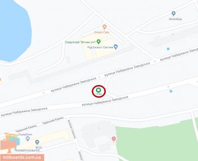 Билборд A в Днепр (Днепропетровск) 117А4,ж/м Червоний Камінь (роздільник) рух в центр. права, біля світлофору схема