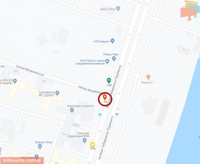 Скроллер A в Днепр (Днепропетровск), 3.14х2.32  Слобожанський (Газети Правда) пр.) в районі буд. 31 Д, рух у бік Центрального мосту - 181533 схема
