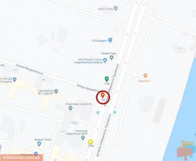 Скроллер A в Днепр (Днепропетровск), 3.14х2.32  Слобожанський (Газети Правда) пр.) в районі буд. 31 Д, рух у бік Центрального мосту - 181535 схема