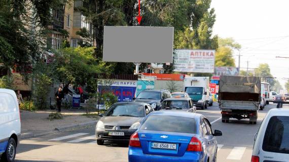 Билборд B в Днепр (Днепропетровск), 6х3  вул. Калинова, 11Б - просп. Слобожанський (Газ. Правда), ринок фото 1