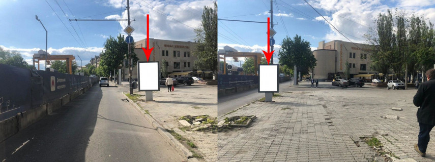Ситилайт A в Днепр (Днепропетровск), 1.2х1.8  просп. Дмитра Яворницького (Карла Маркса), 82 фото 1