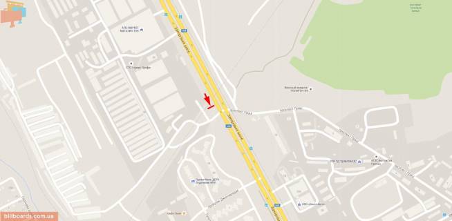 Билборд A в Днепр (Днепропетровск) 110A,Запорізьке шосе, в районі буд. №58, рух з центру схема