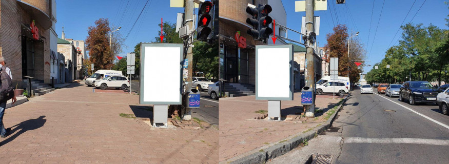 Ситилайт B в Днепр (Днепропетровск), 1.2х1.8  просп. Дмитра Яворницького (Карла Маркса) - вул. Лазаря Глоби (Сєрова, Фабра) фото 1