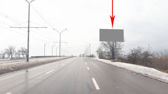 Билборд A в Днепр (Днепропетровск), 6х3  в'їзд на Кайдацький міст з Лівого берега фото 1