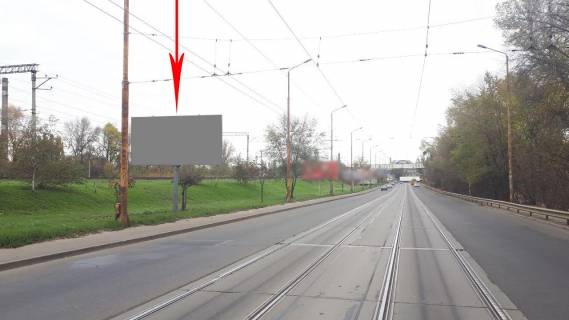 Билборд B в Днепр (Днепропетровск), 6х3  заїзд на Амурський міст з Лівого берега фото 1