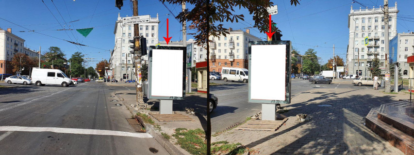 Ситилайт A в Днепр (Днепропетровск), 1.2х1.8  просп. Дмитра Яворницького (Карла Маркса) - вул. Княгині Ольги (Горького) фото 1