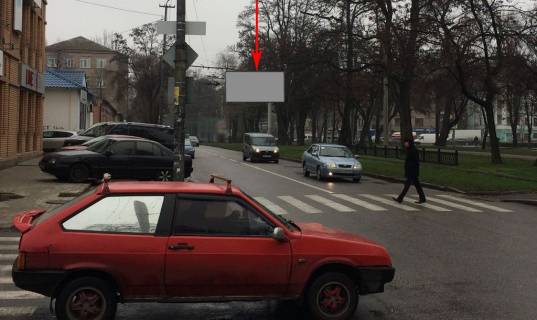 Билборд B в Днепр (Днепропетровск) 018Б,просп. Лесі Українки (Пушкіна), 38 (біля перехрестя з вул. Робоча), у бік вул.Робоча фото 1