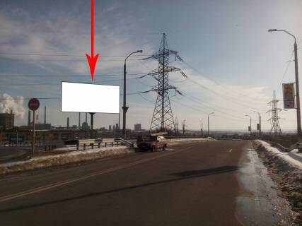 Билборд B в Каменское (Днепродзержинск) дз34Б,авторозв'язка вул.Січеславський шлях (вул.Дніпропетровська) - вул. Дорожня - пр. Ювілейний (на розділовій смузі шляхопроводу), напрямок до виїзду з міста фото 1