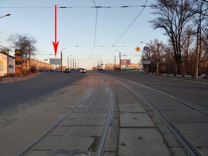 Билборд B в Днепр (Днепропетровск), 6х3  просп. Мануйлівський (Воронцова) заїзд на просп. Слобожанський (Правда) Синя АЗС фото 1