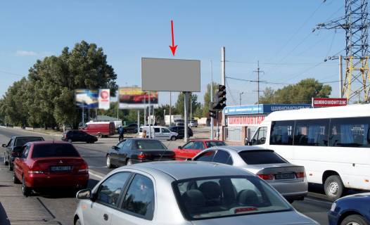 Билборд A в Днепр (Днепропетровск), 6х3  вул. Донецьке шосе - вул. Старих Каменів (Висоцького), біля світлофора, в напрямку Кайдацького мосту фото 1