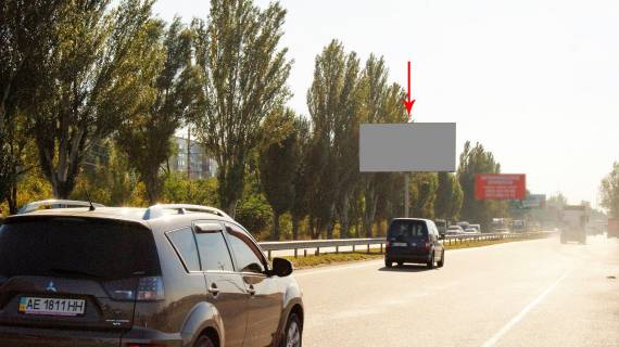 Билборд A в Днепр (Днепропетровск), 6х3  вул. Донецьке шосе, в кінці роздільника (Агросоюз). В'їзд в місто, ТРК "Караван", ринок фото 1
