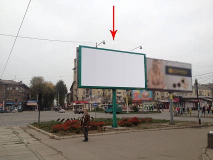 Billboard B in Kam'yanske (Dniprodzerzhinsk) dz89B,majdan Geroiv, zupinka tramvau No1, livoruc Photo 1